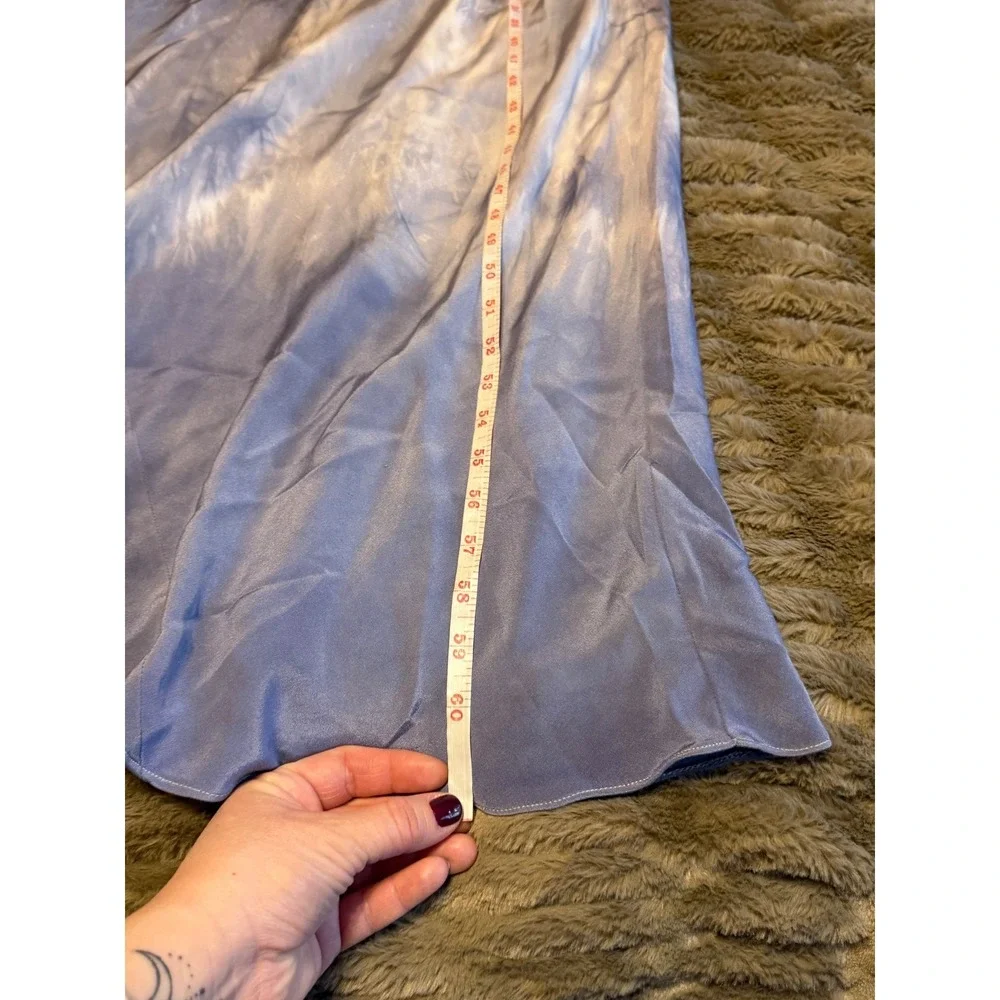 J. Crew Tie-Dye‎ Silk Maxi Dress Size 6 Beaded Neckline Boho Festival Goddess